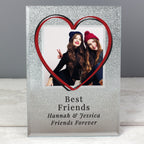 Personalised Heart 4x4 Glitter Glass Photo Frame | Valentines Day Gift | Christmas Gift | Inspired Creative Gifts | UK Supplier