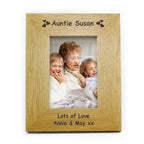 Personalised Hearts 6x4 Oak Finish Photo Frame | Inspired Creative Gifts | UK Supplier