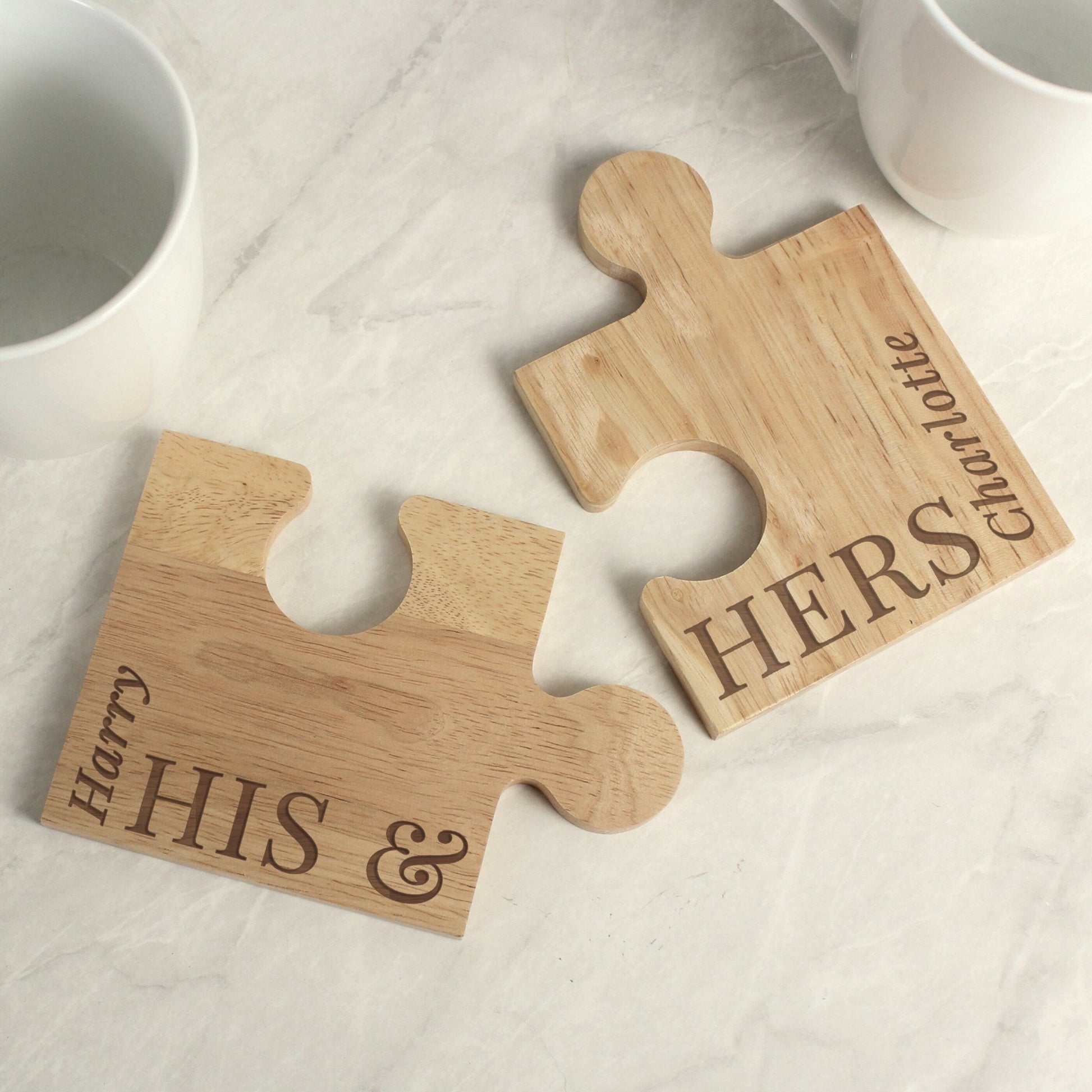 Personalised His & Hers Jigsaw Piece Set | Inspired Creative Gifts | UK Supplier