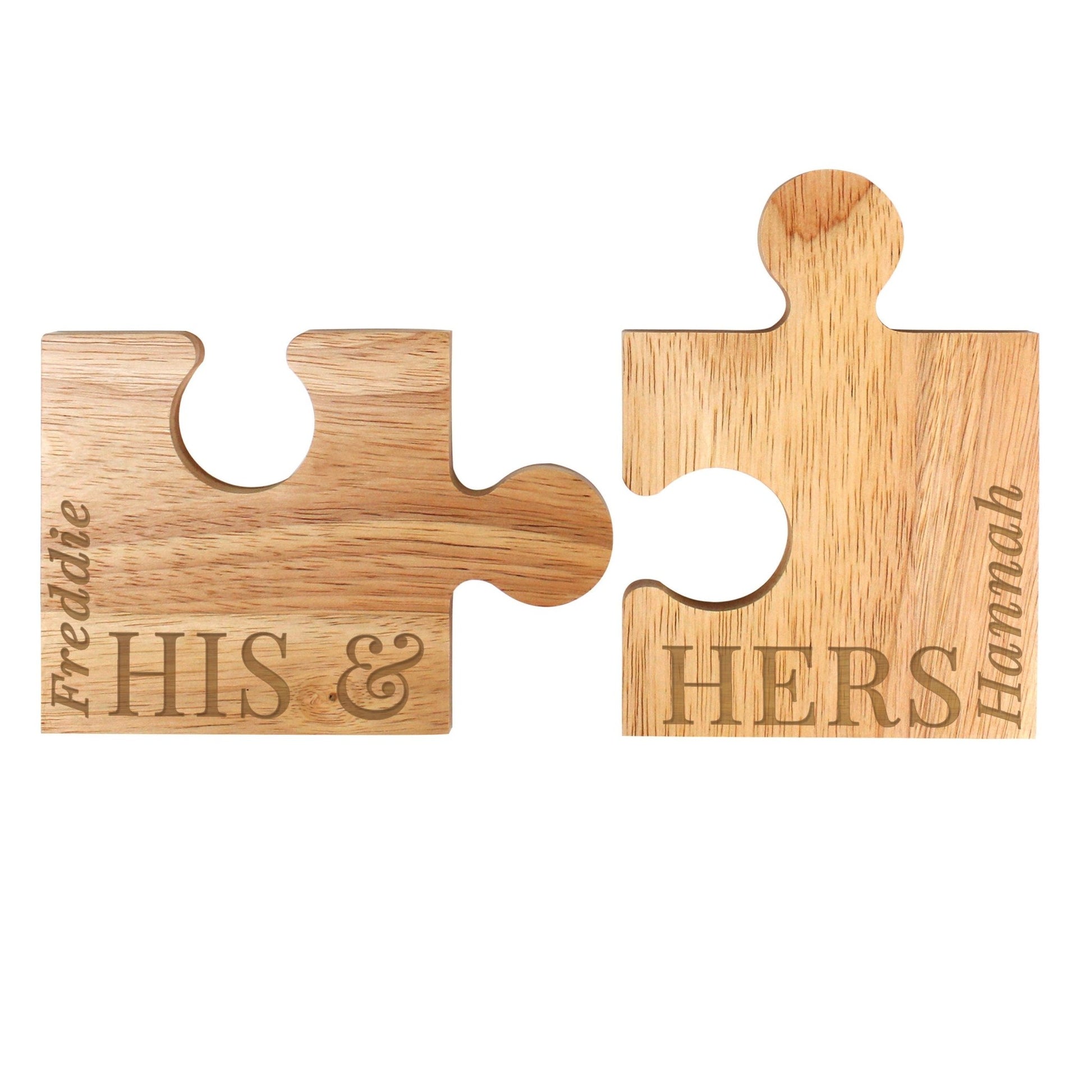Personalised His & Hers Jigsaw Piece Set | Inspired Creative Gifts | UK Supplier