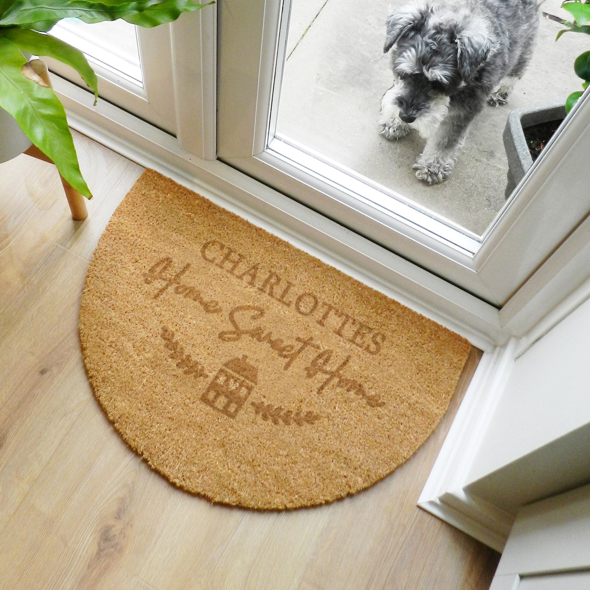 Personalised Home Sweet Home Half Moon Indoor Doormat | Inspired Creative Gifts | UK Supplier