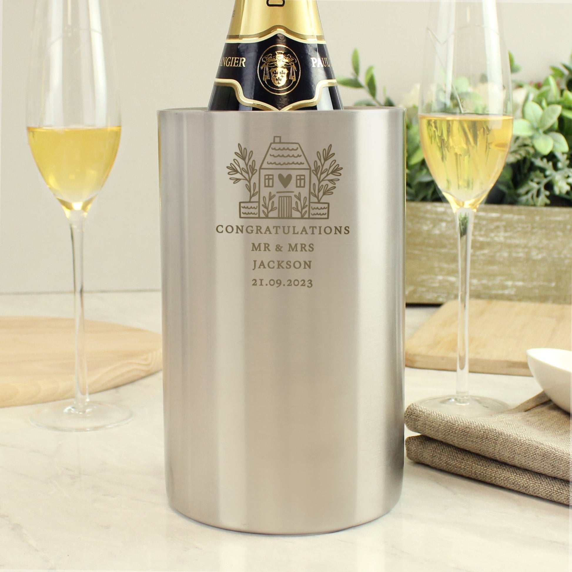 Personalised House Wine Cooler | Inspired Creative Gifts | UK Supplier