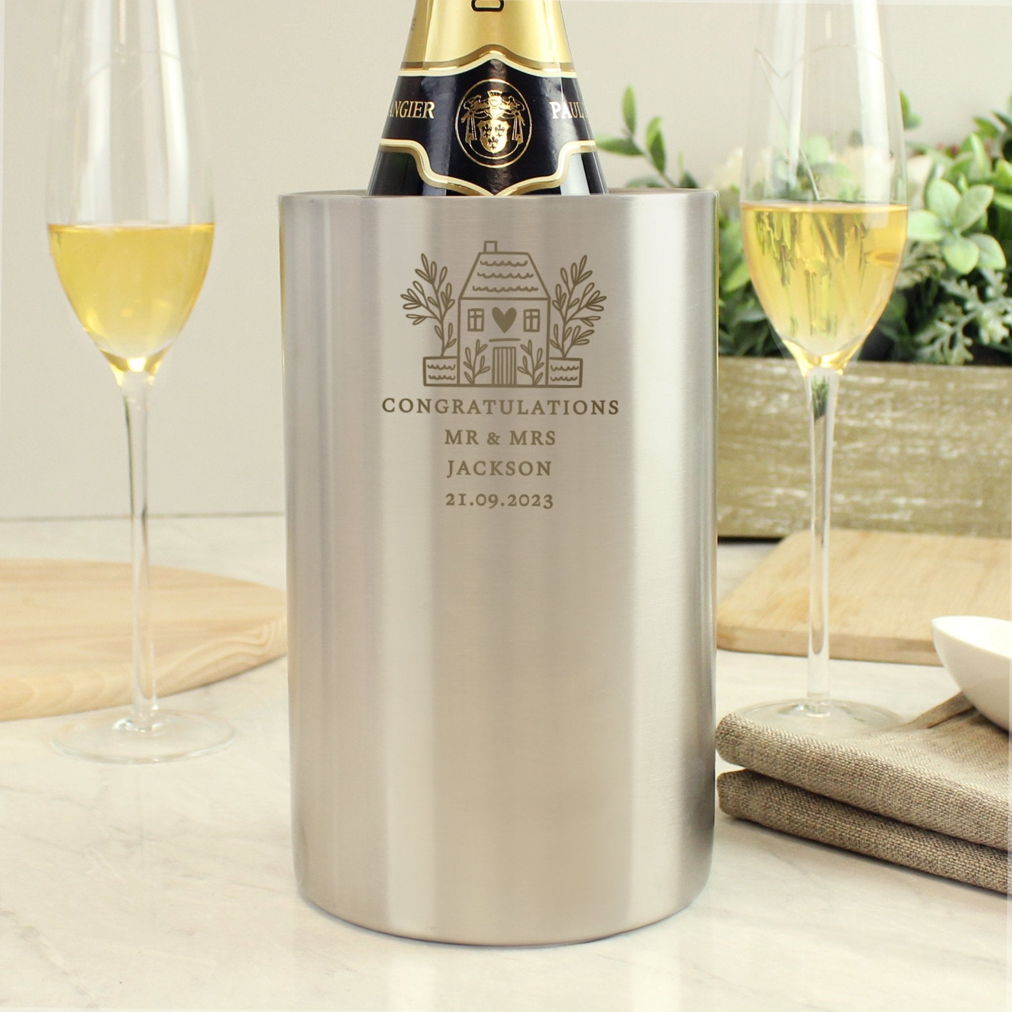 Personalised House Wine Cooler | Inspired Creative Gifts | UK Supplier