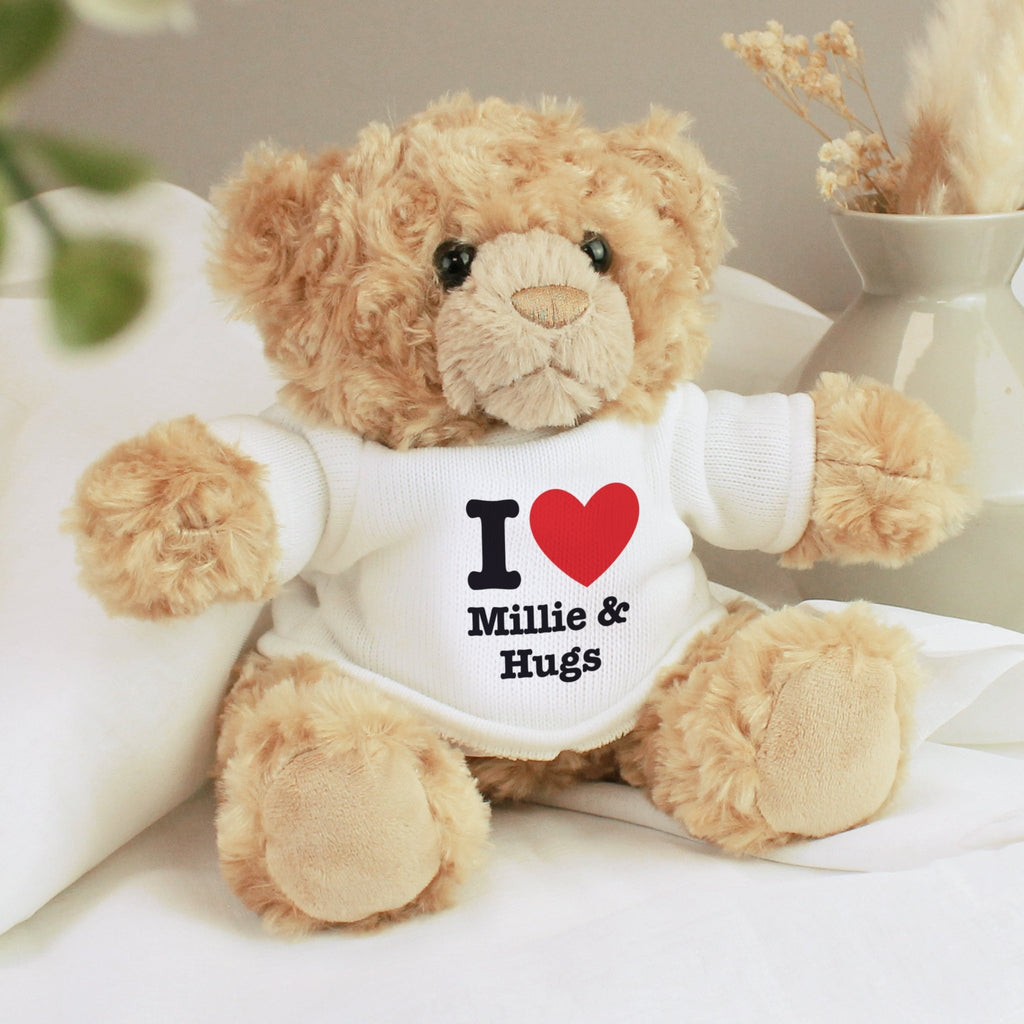 Personalised I Love... Teddy Bear | Inspired Creative Gifts | UK Supplier