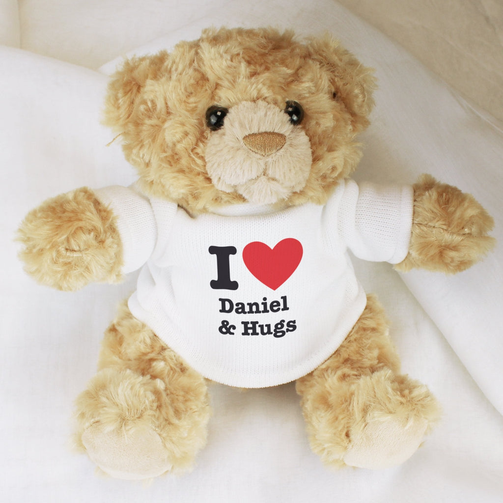 Personalised I Love... Teddy Bear | Inspired Creative Gifts | UK Supplier