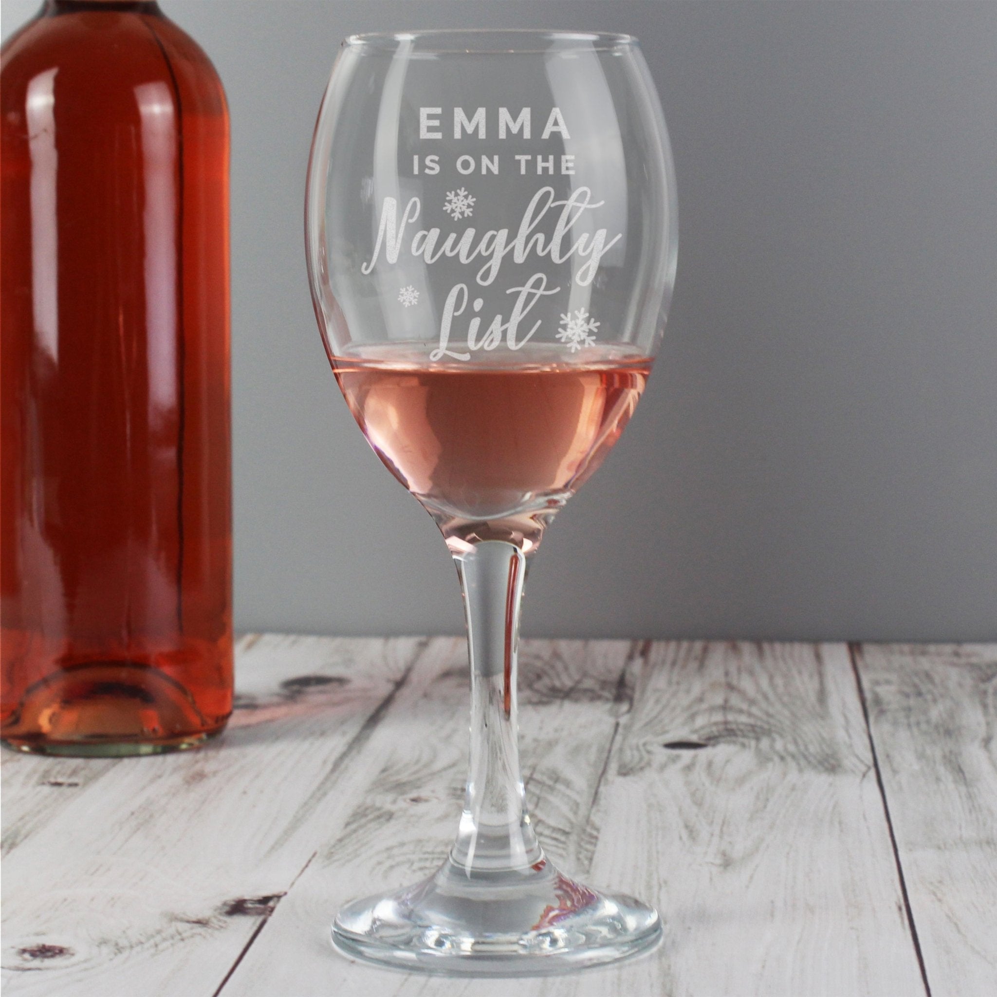 Personalised I'm On The Naughty List Wine Glass | Inspired Creative Gifts | UK Supplier