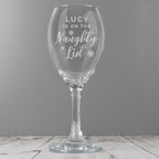 Personalised I'm On The Naughty List Wine Glass | Inspired Creative Gifts | UK Supplier