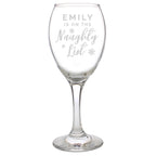 Personalised I'm On The Naughty List Wine Glass | Inspired Creative Gifts | UK Supplier