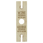 Personalised 'Improves With Wine' Wine Glass & Bottle Holder | Inspired Creative Gifts | UK Supplier