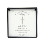 Personalised In Loving Memory Cross Sentiment Necklace and Box | Inspired Creative Gifts | UK Supplier
