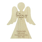 Custom Rustic Wooden Angel Memorial Piece | Inspired Creative Gifts | UK Supplier