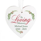Personalised In Loving Memory Wooden Heart Decoration | Inspired Creative Gifts | UK Supplier