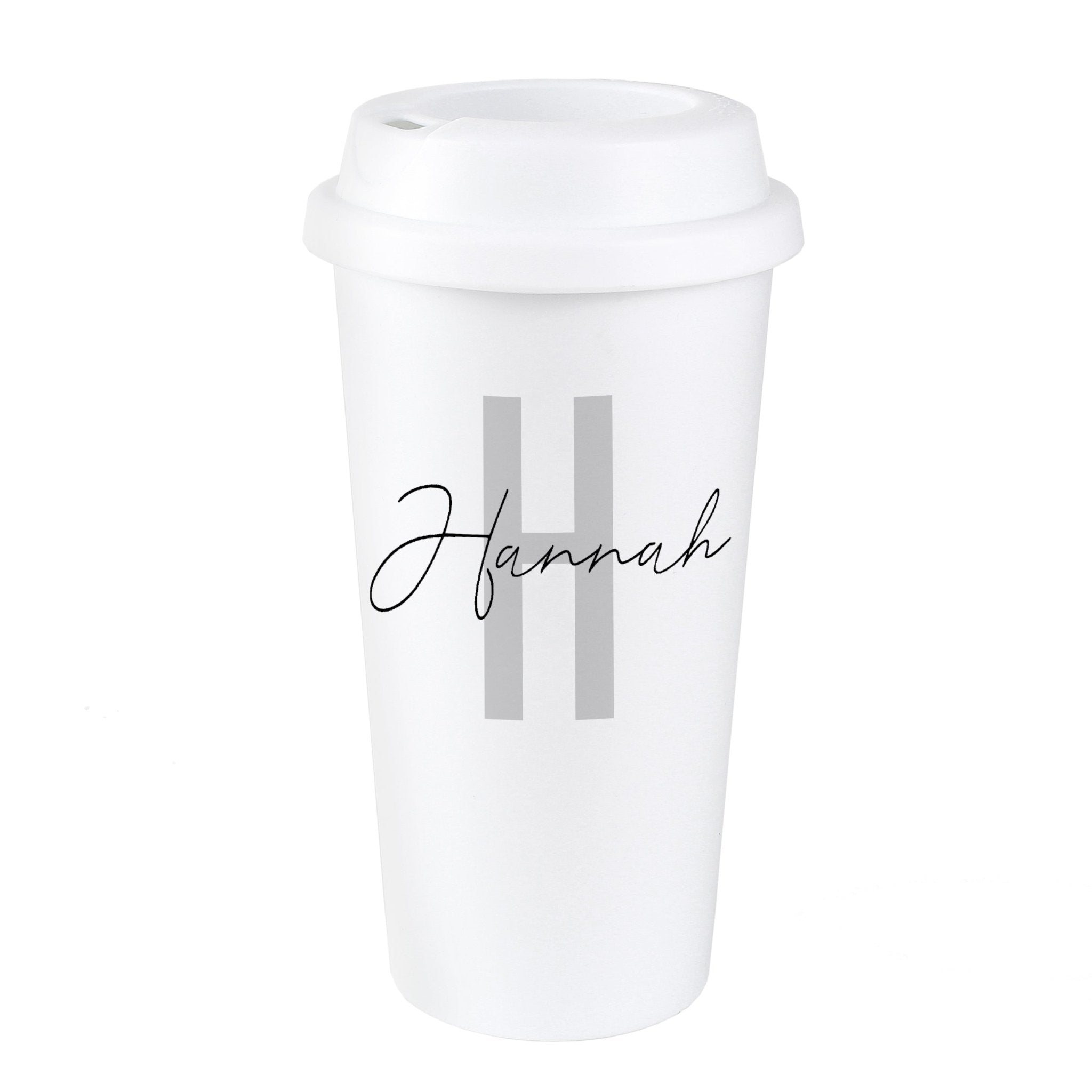 Personalised Initial & Name Insulated Reusable Eco Travel Cup | Inspired Creative Gifts | UK Supplier