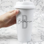 Personalised Initial & Name Insulated Reusable Eco Travel Cup | Inspired Creative Gifts | UK Supplier