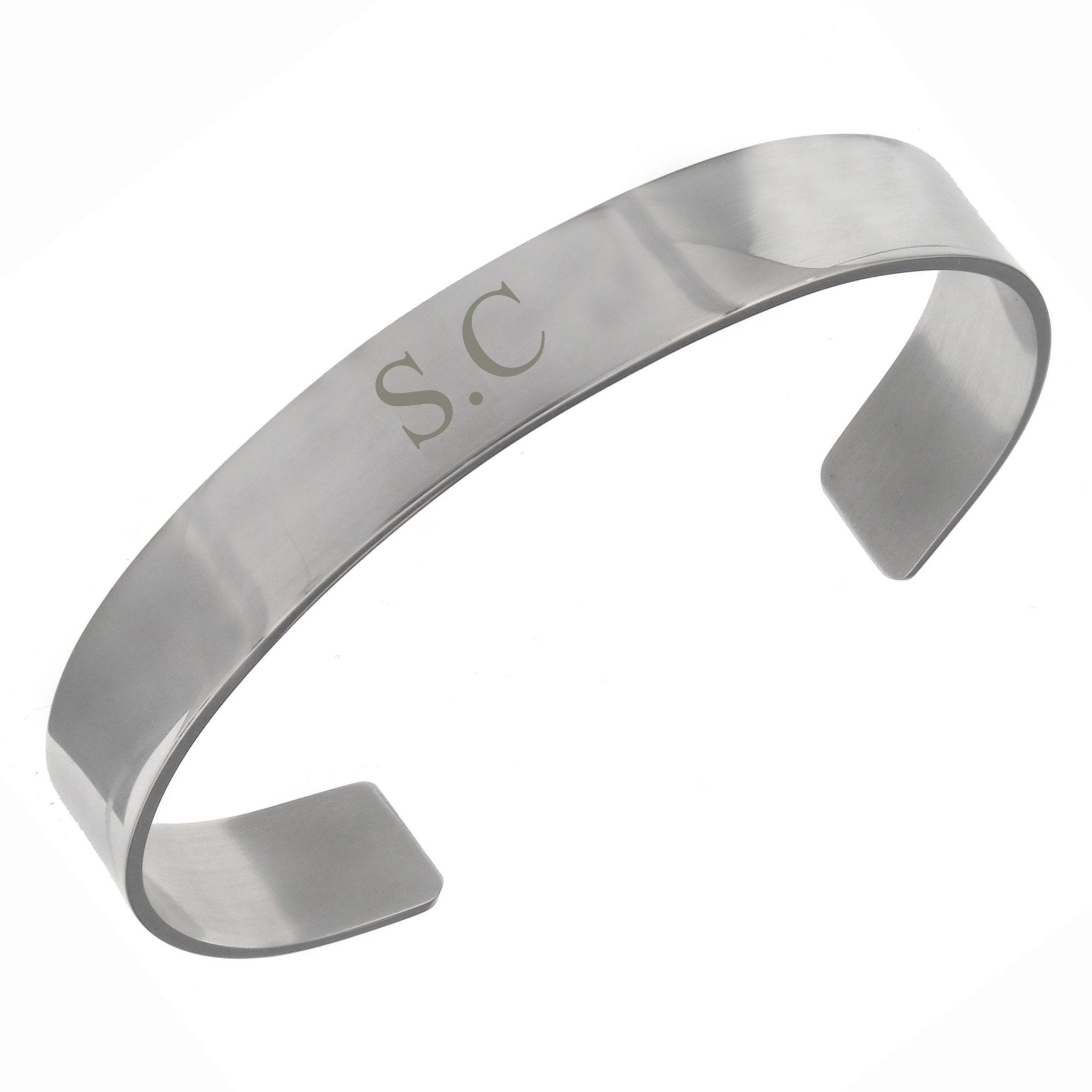 Personalised Initial Stainless Steel Bangle | Inspired Creative Gifts | UK Supplier