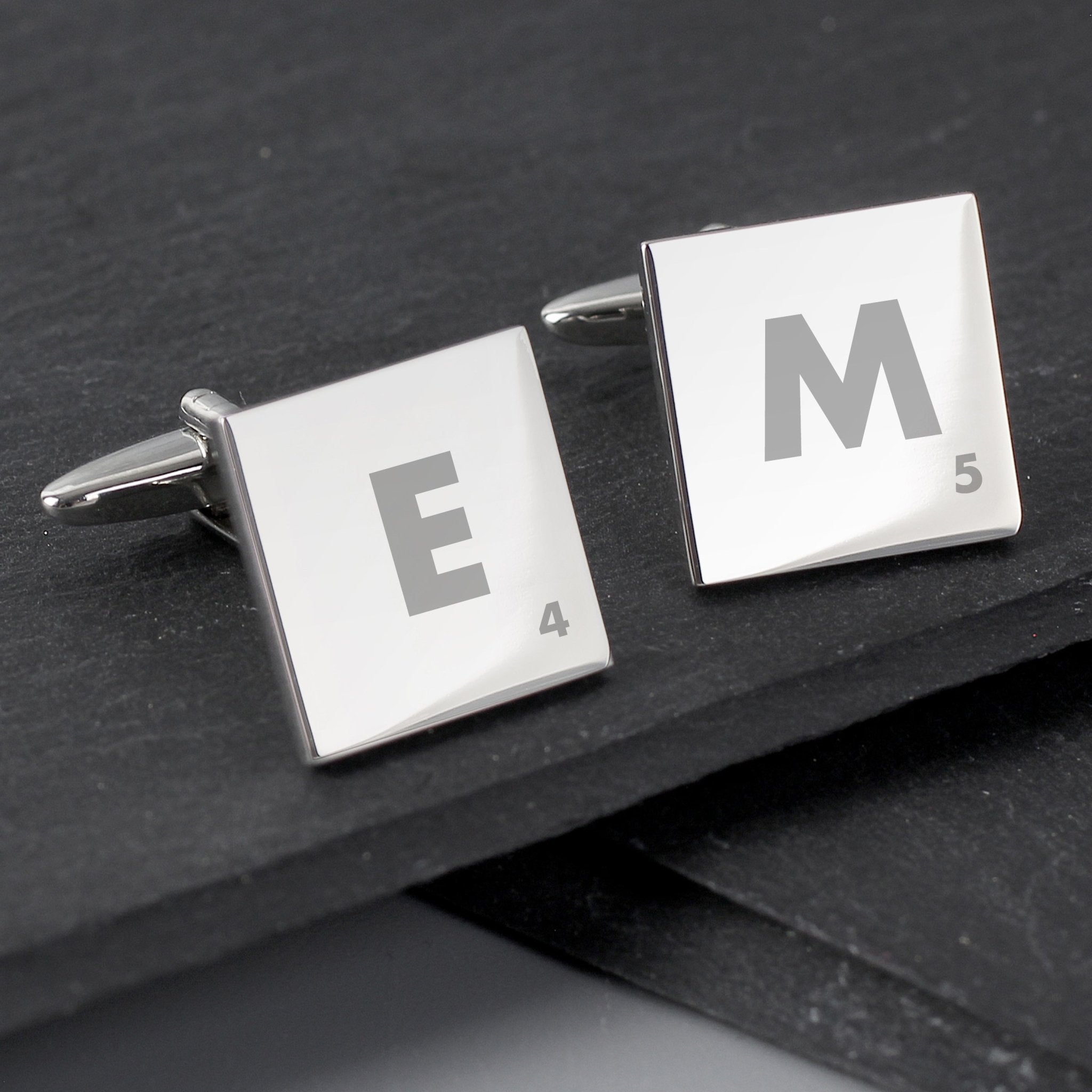 Personalised Initials and Age Square Cufflinks | Inspired Creative Gifts | UK Supplier