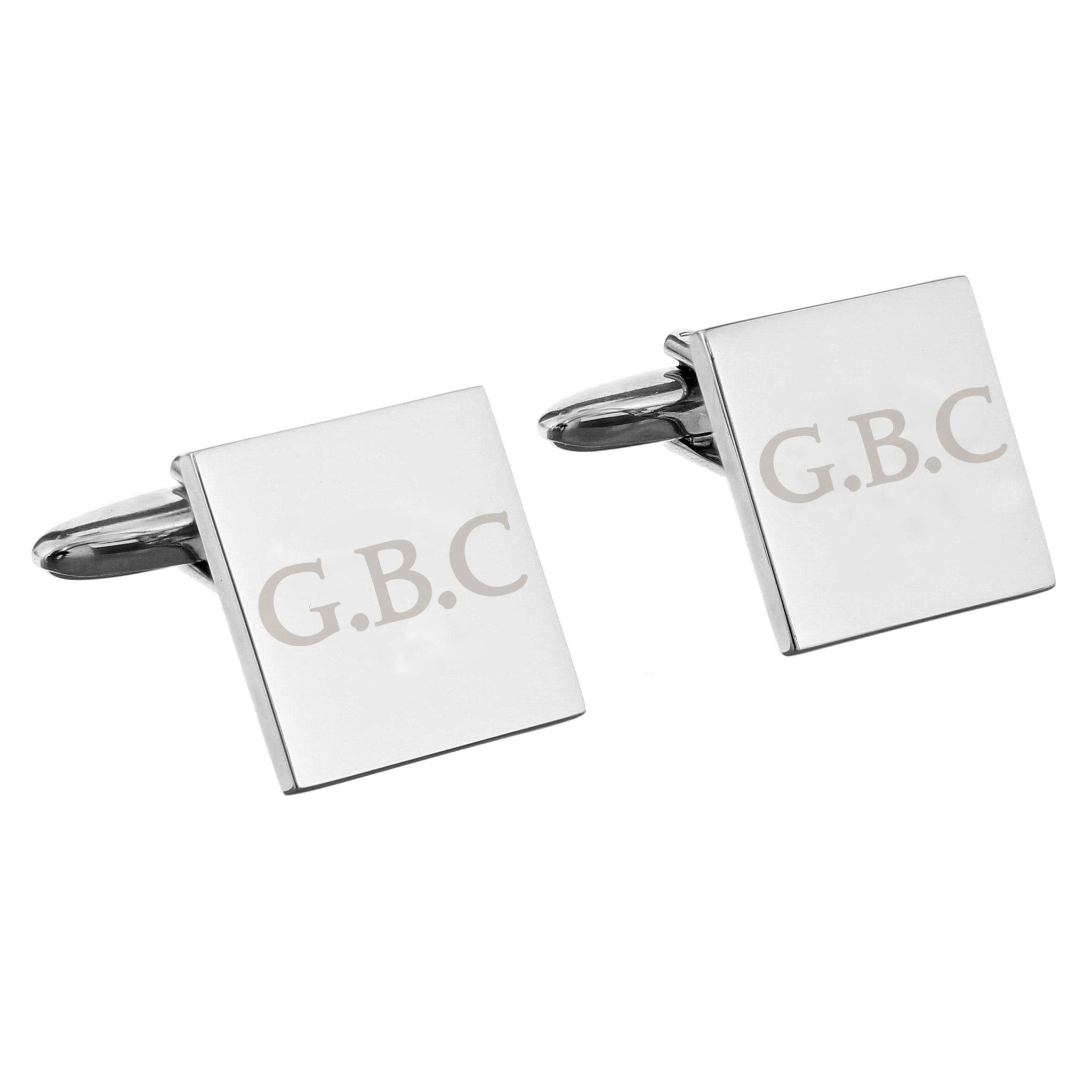 Personalised Initials Square Cufflinks | Inspired Creative Gifts | UK Supplier