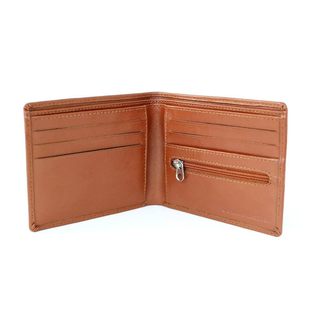 Personalised Initials Tan Leather Wallet | Inspired Creative Gifts | UK Supplier
