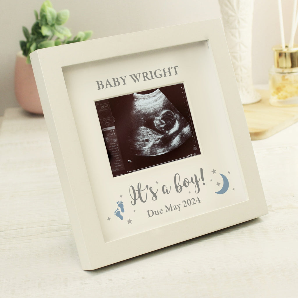 Personalised 'It's A Boy' Baby Scan Frame | Inspired Creative Gifts | UK Supplier