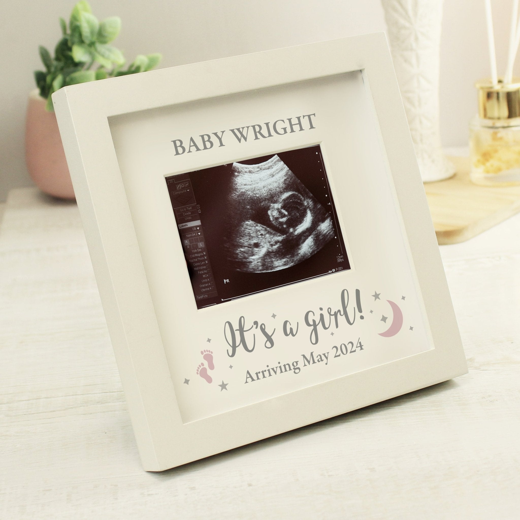Personalised 'It's A Girl' Baby Scan Frame | Inspired Creative Gifts | UK Supplier