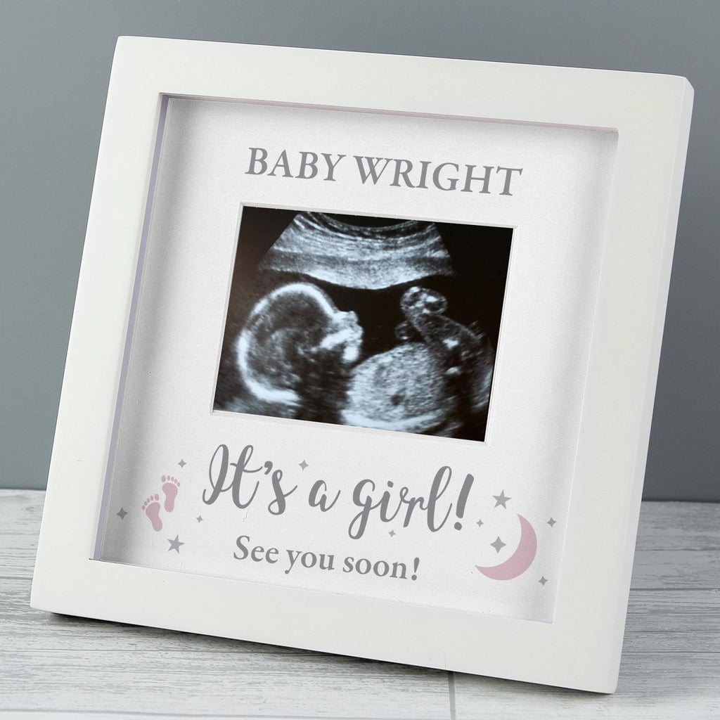 Personalised 'It's A Girl' Baby Scan Frame | Inspired Creative Gifts | UK Supplier