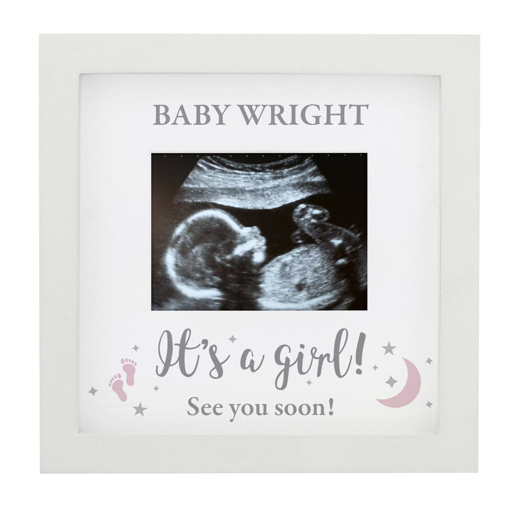 Personalised 'It's A Girl' Baby Scan Frame | Inspired Creative Gifts | UK Supplier