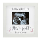 Personalised 'It's A Girl' Baby Scan Frame | Inspired Creative Gifts | UK Supplier