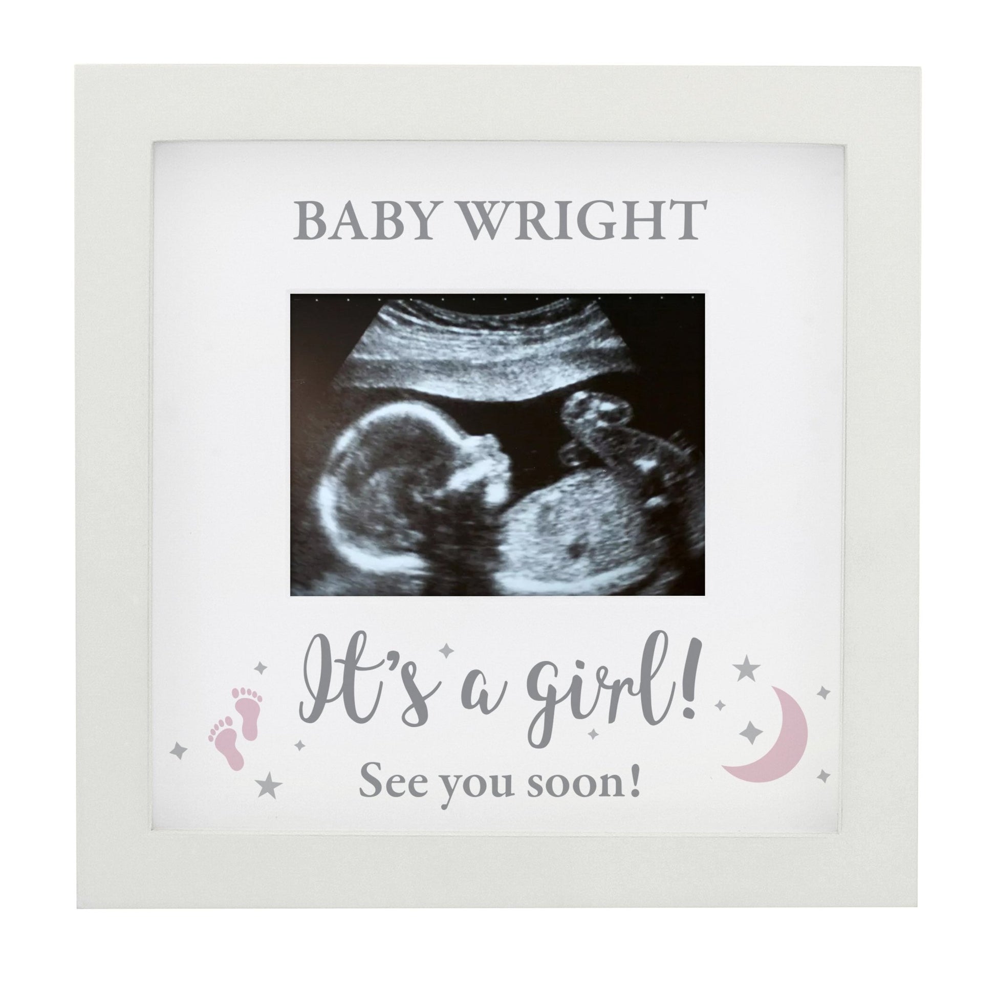 Personalised 'It's A Girl' Baby Scan Frame | Inspired Creative Gifts | UK Supplier