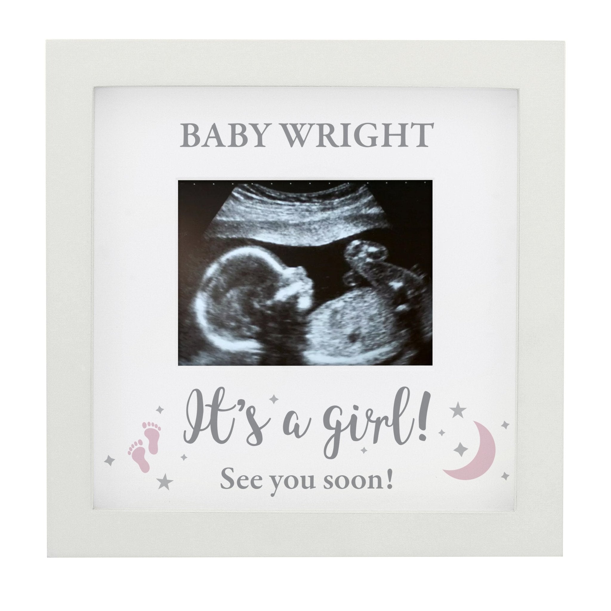 Personalised 'It's A Girl' Baby Scan Frame | Inspired Creative Gifts | UK Supplier