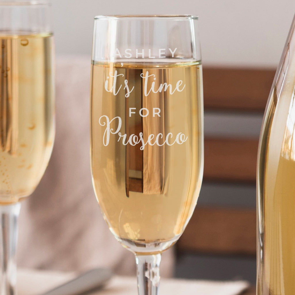 Personalised 'It's Time for Prosecco' Flute | Inspired Creative Gifts | UK Supplier