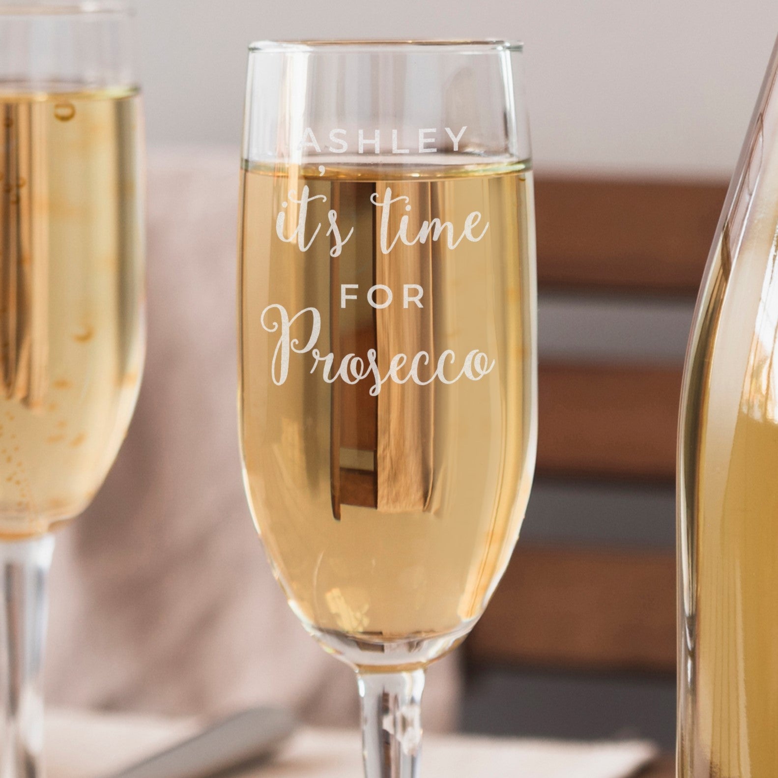 Personalised 'It's Time for Prosecco' Flute | Inspired Creative Gifts | UK Supplier