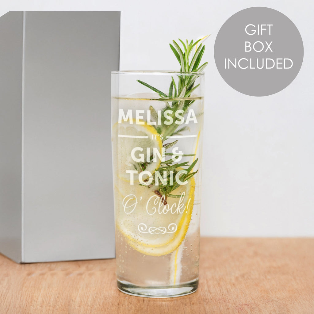 Personalised Its...OClock Hi Ball Glass | Inspired Creative Gifts | UK Supplier