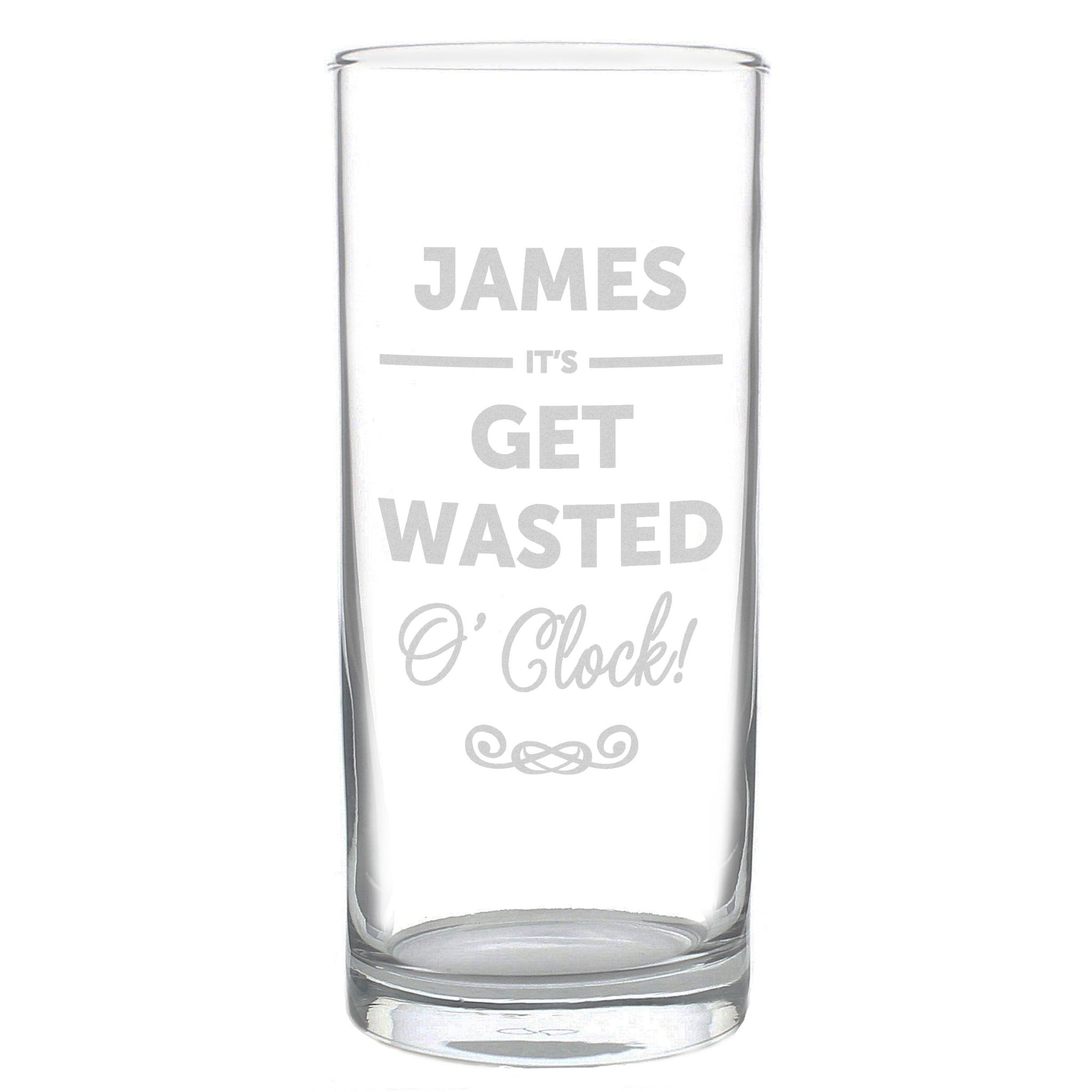 Personalised Its...OClock Hi Ball Glass | Inspired Creative Gifts | UK Supplier