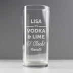 Personalised Its...OClock Hi Ball Glass | Inspired Creative Gifts | UK Supplier