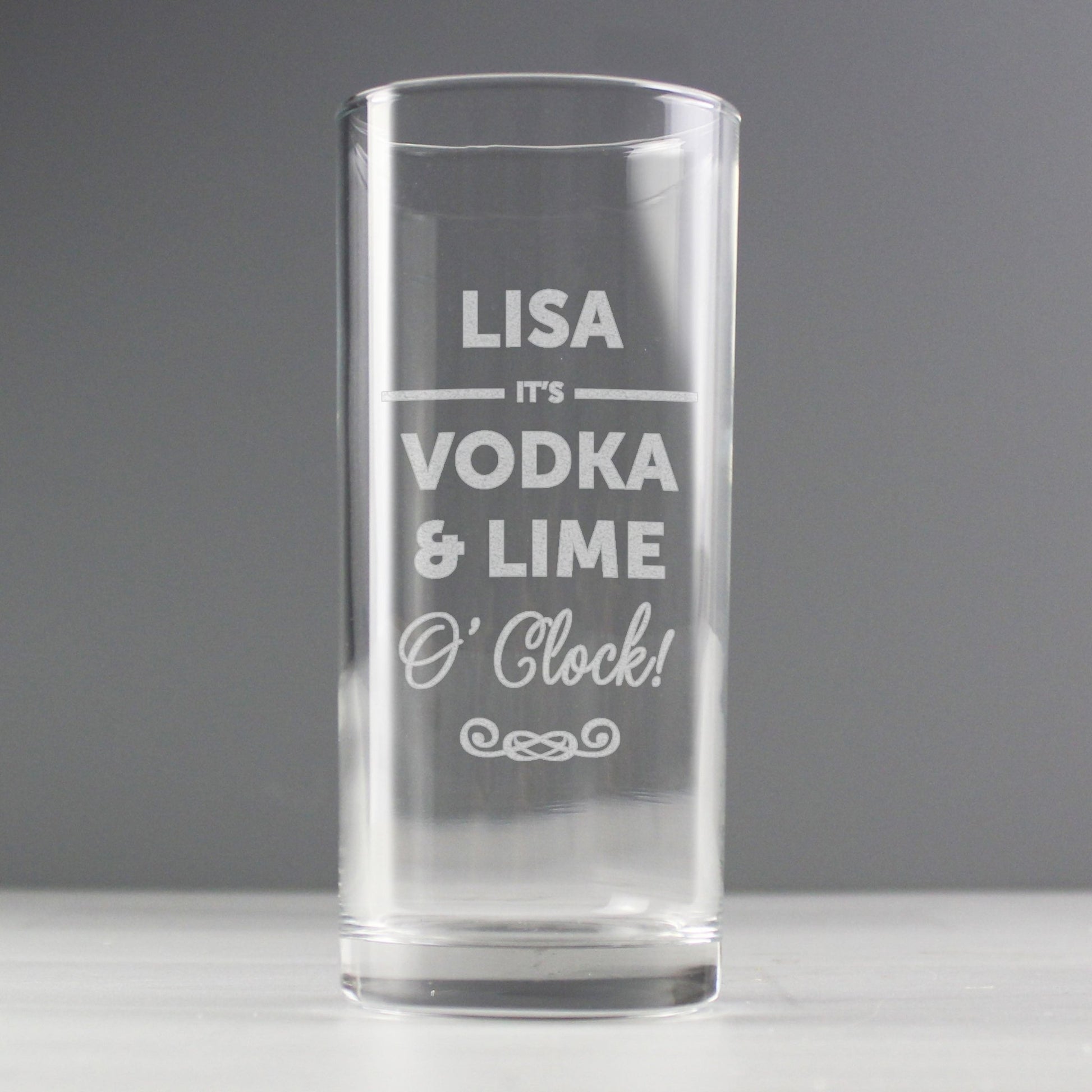 Personalised Its...OClock Hi Ball Glass | Inspired Creative Gifts | UK Supplier