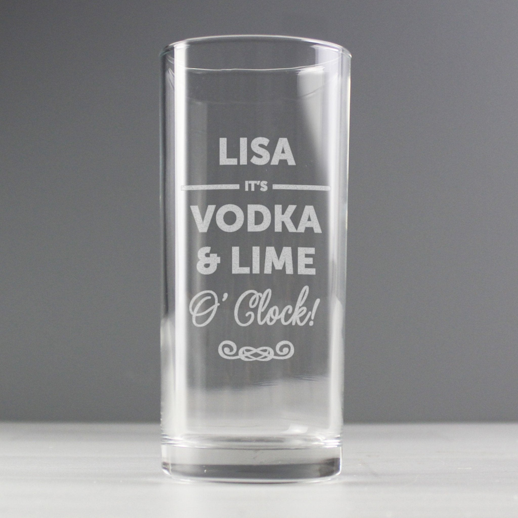 Personalised Its...OClock Hi Ball Glass | Inspired Creative Gifts | UK Supplier