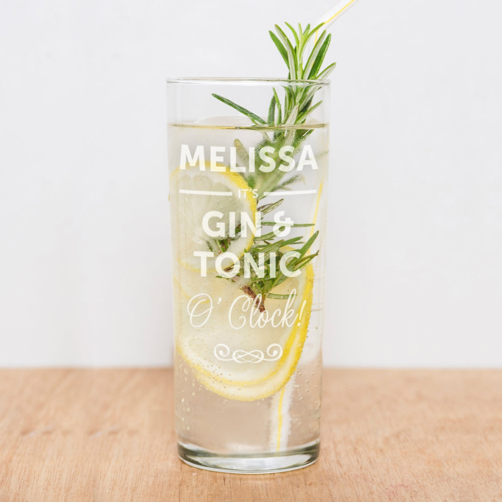 Personalised Its...OClock Hi Ball Glass | Inspired Creative Gifts | UK Supplier