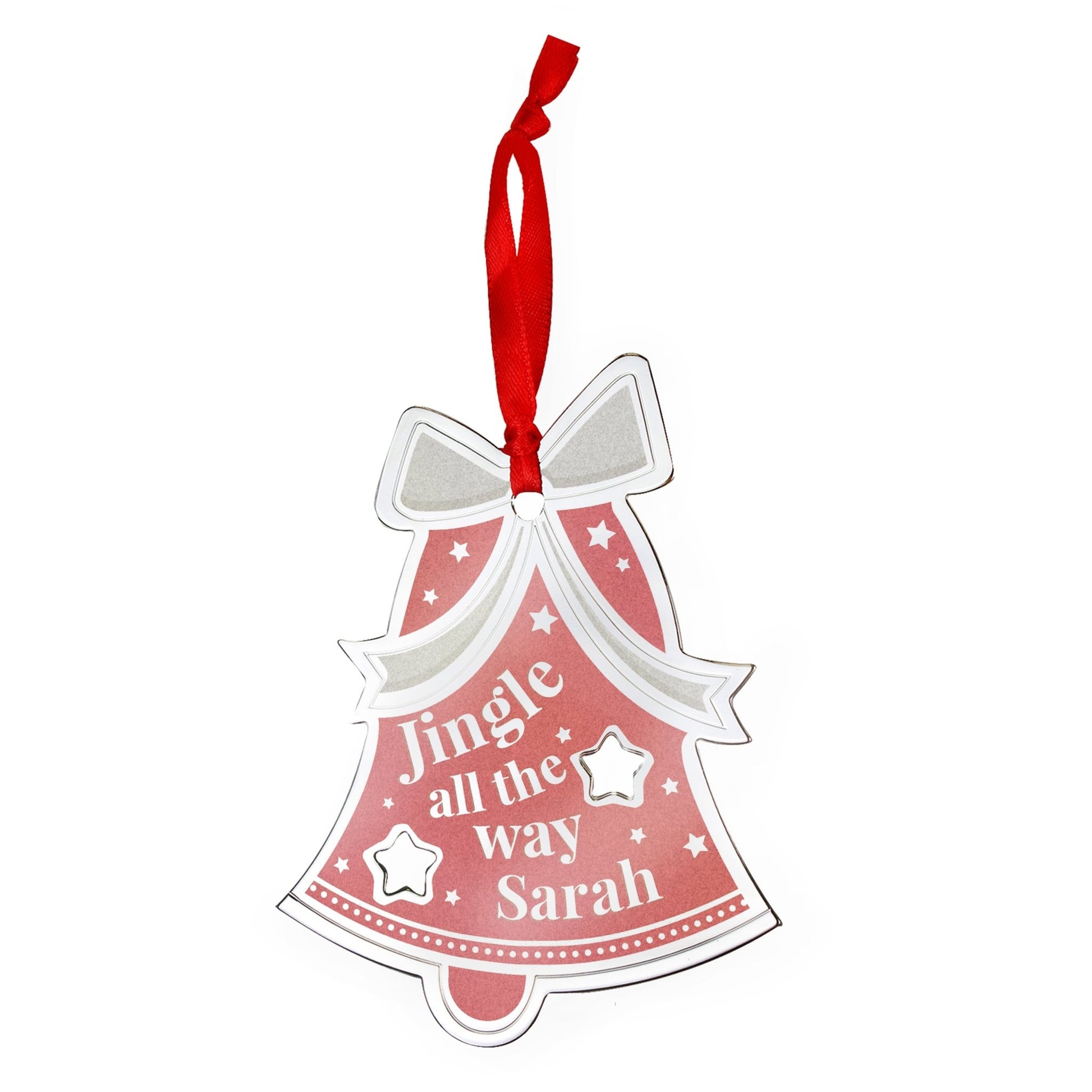Personalised Jingle All The Way Bell Decoration | Inspired Creative Gifts | UK Supplier