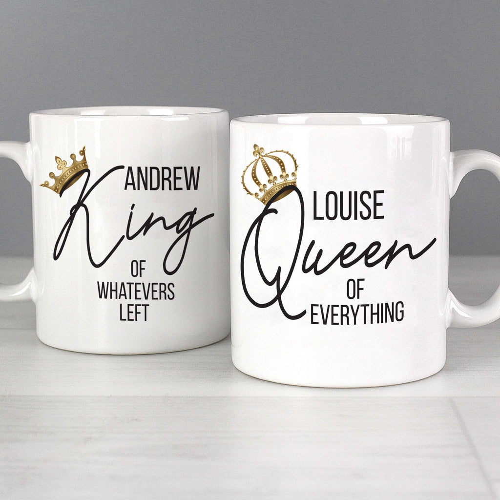 Personalised King and Queen of Everything Mug Set | Inspired Creative Gifts | UK Supplier