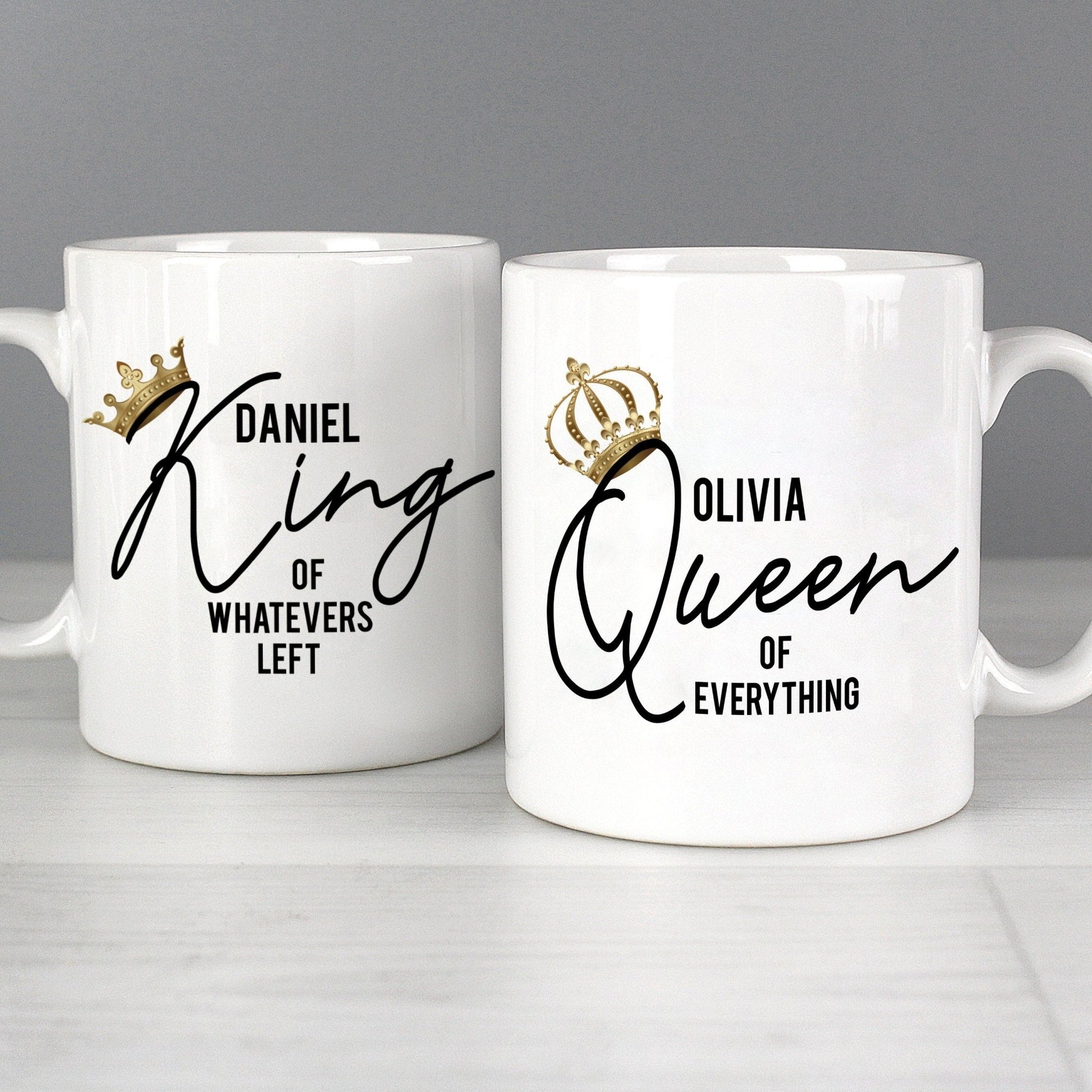 Personalised King and Queen of Everything Mug Set | Inspired Creative Gifts | UK Supplier