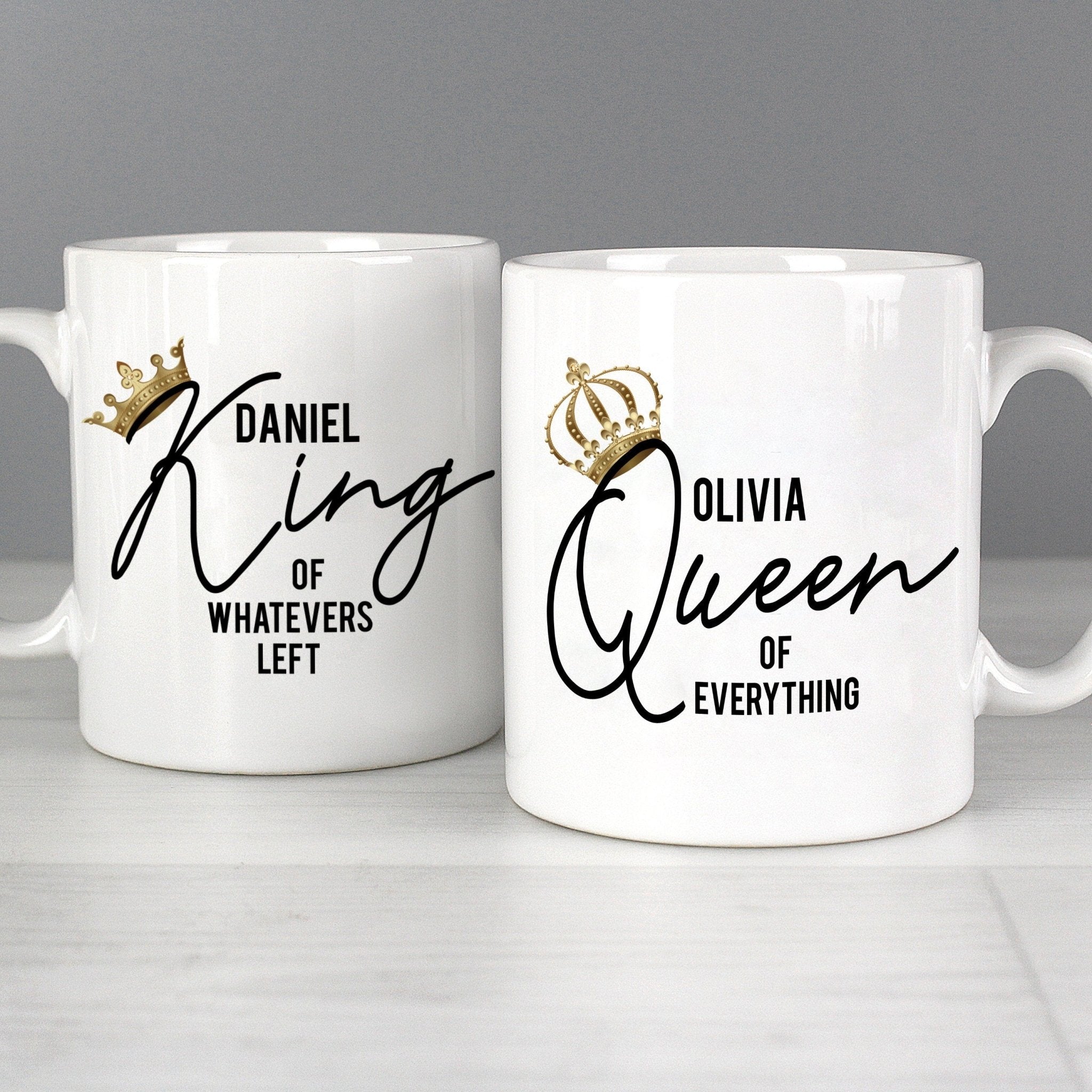 Personalised King and Queen of Everything Mug Set | Inspired Creative Gifts | UK Supplier