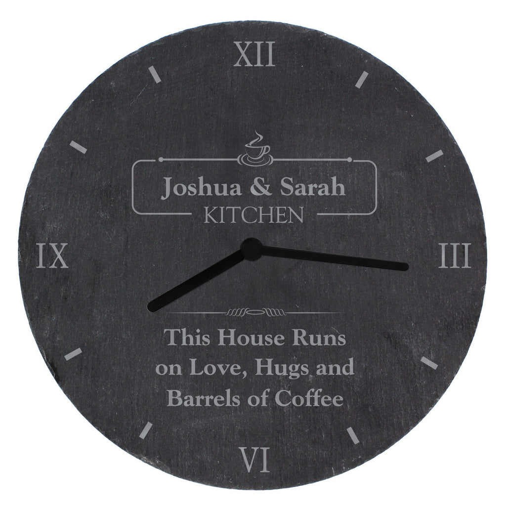 Personalised Kitchen Slate Clock | Inspired Creative Gifts | UK Supplier