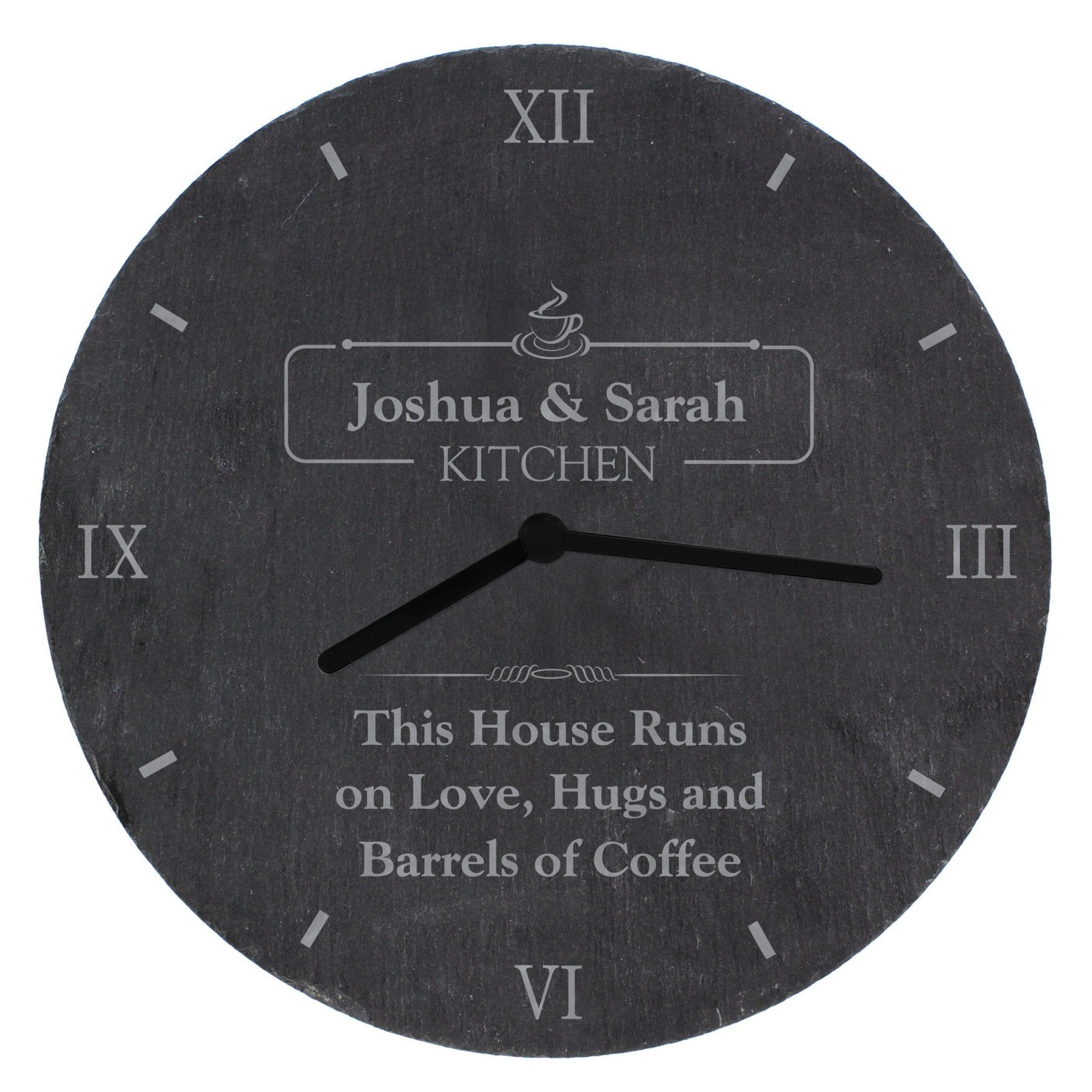 Personalised Kitchen Slate Clock | Inspired Creative Gifts | UK Supplier