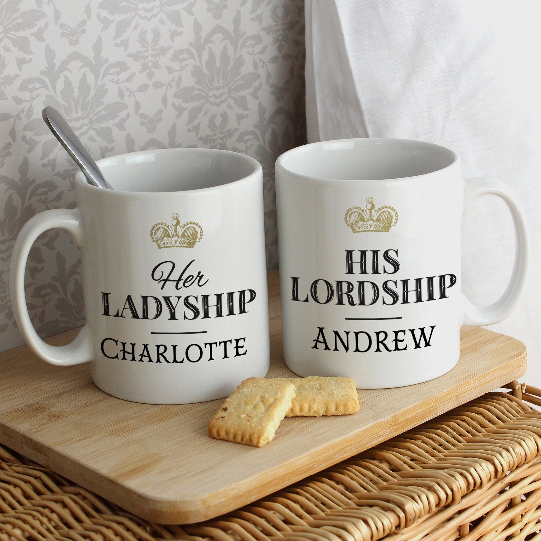 Personalised Ladyship and Lordship Mug Set | Inspired Creative Gifts | UK Supplier