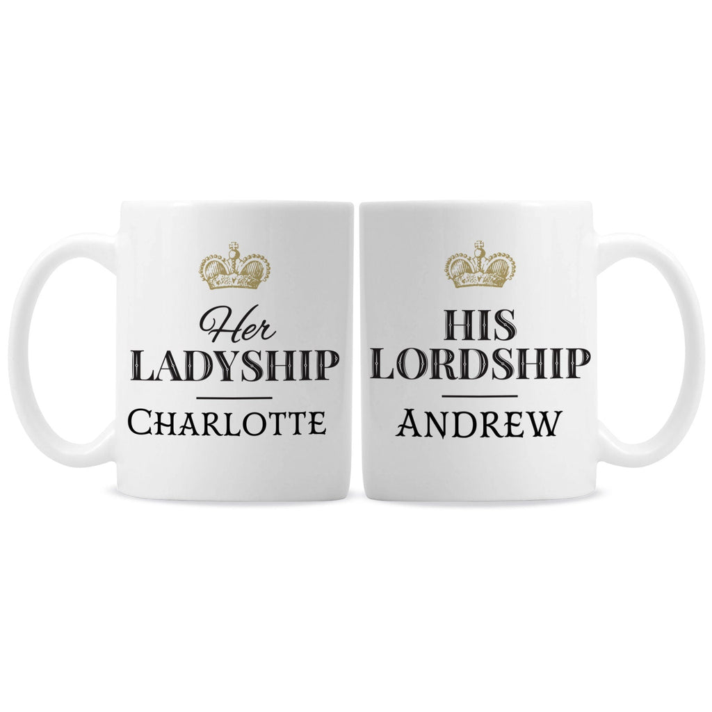 Personalised Ladyship and Lordship Mug Set | Inspired Creative Gifts | UK Supplier