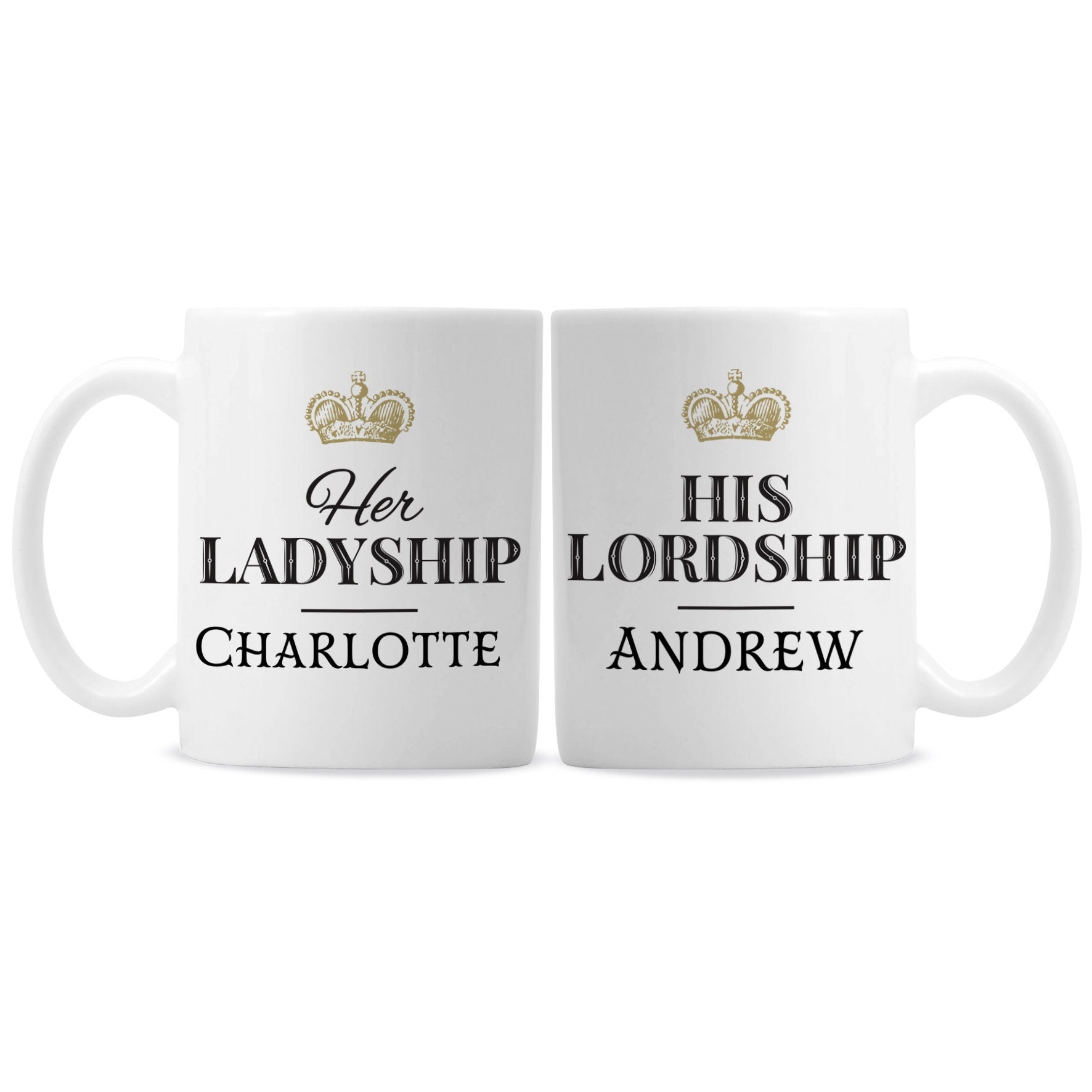 Personalised Ladyship and Lordship Mug Set | Inspired Creative Gifts | UK Supplier