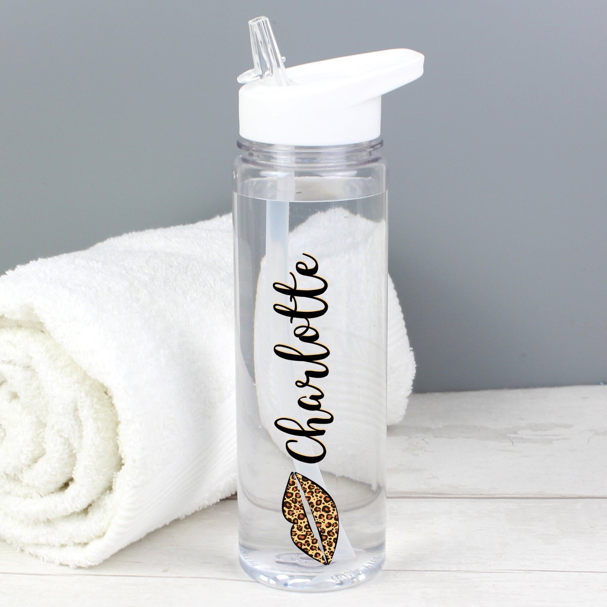 Personalised Leopard Lips Water Bottle | Inspired Creative Gifts