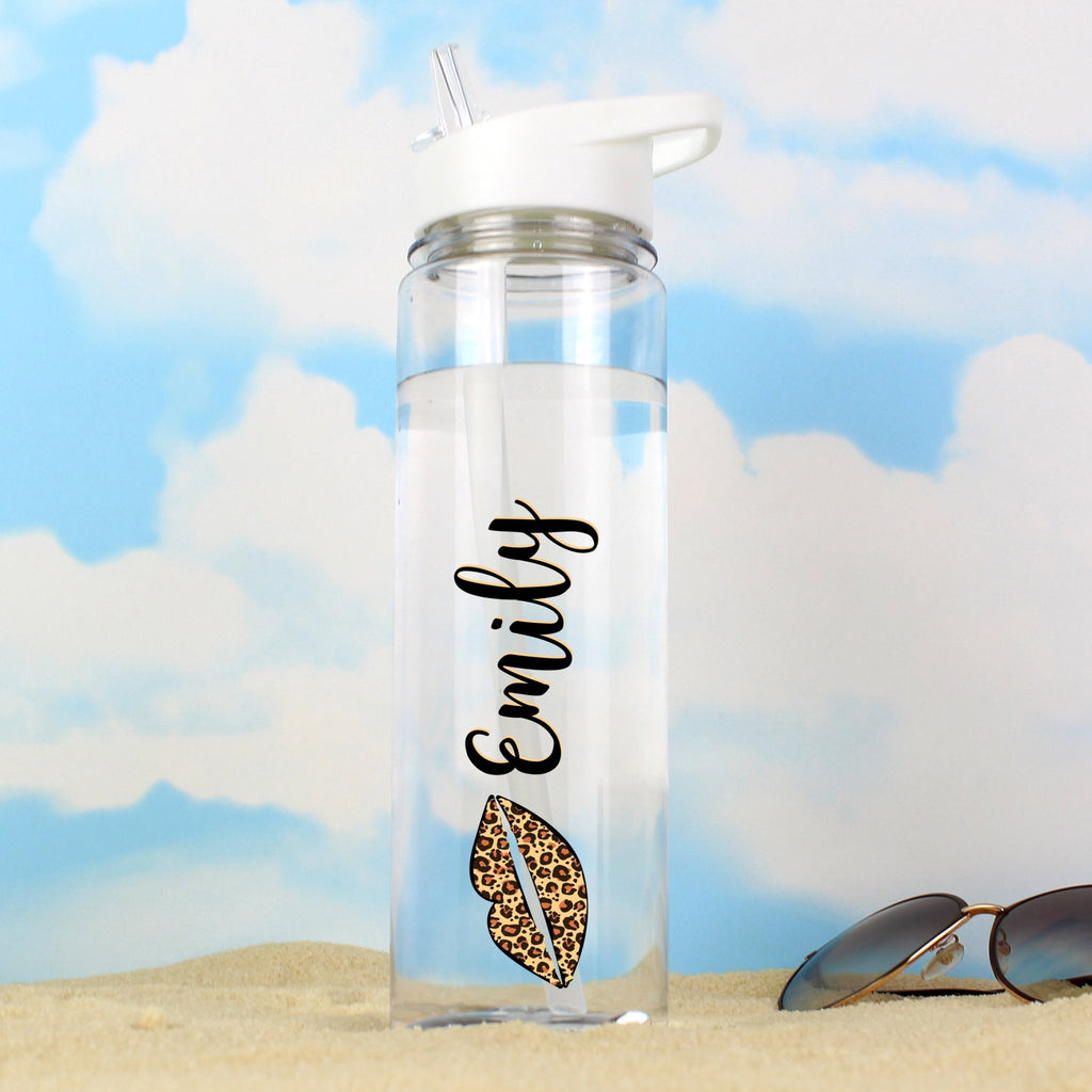 Personalised Leopard Lips Water Bottle | Inspired Creative Gifts