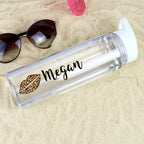 Personalised Leopard Lips Water Bottle | Inspired Creative Gifts | UK Supplier
