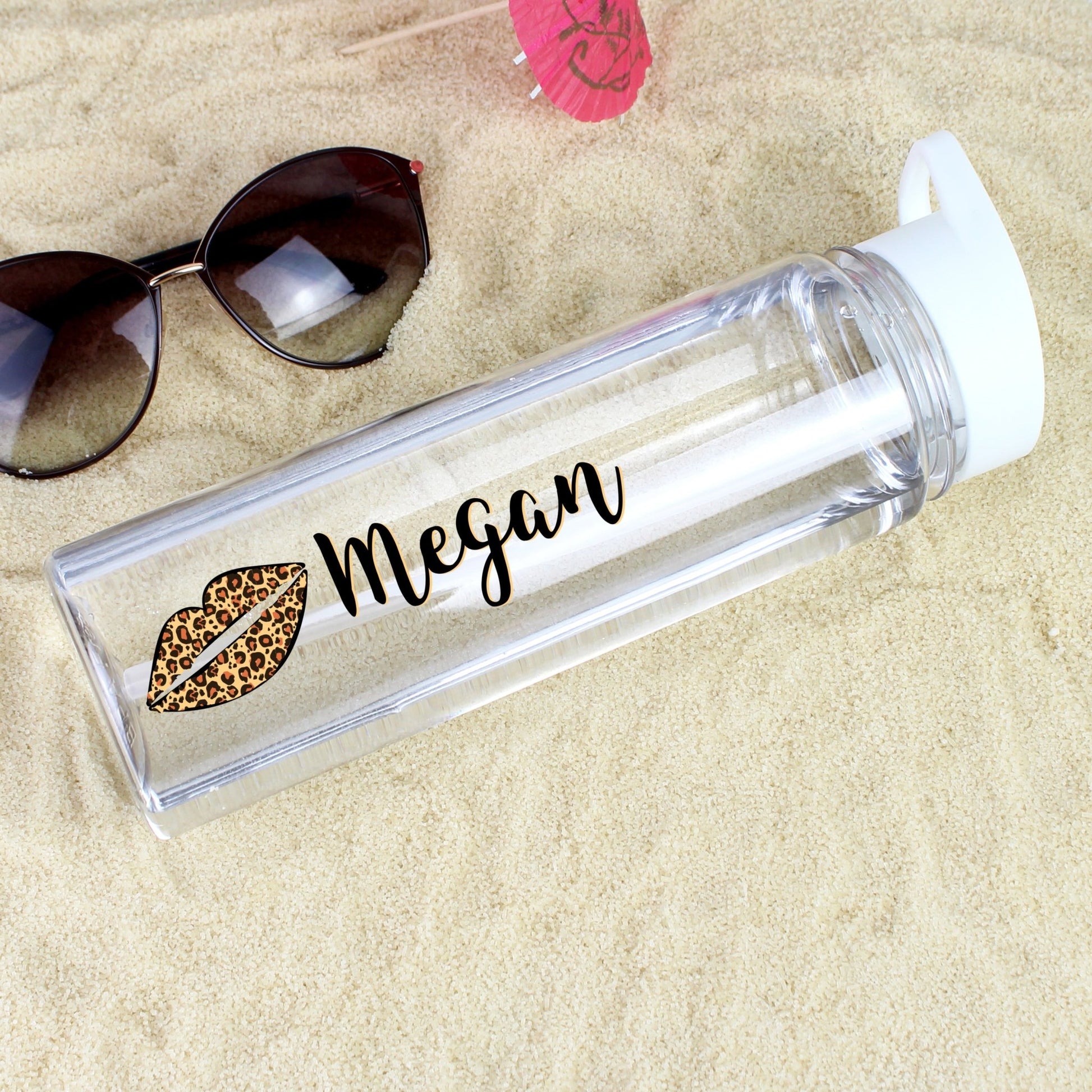 Personalised Leopard Lips Water Bottle | Inspired Creative Gifts